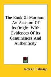 Cover of: The Book Of Mormon | James Edward Talmage