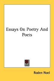 Cover of: Essays On Poetry And Poets