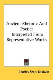 Ancient rhetoric and poetic by Charles Sears Baldwin