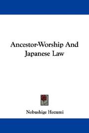 Cover of: Ancestor-worship and Japanese law