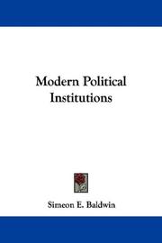 Cover of: Modern Political Institutions