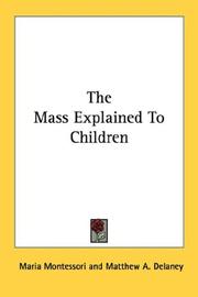 The mass explained to children by Maria Montessori