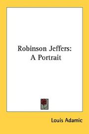 Robinson Jeffers by Louis Adamic