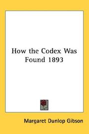 Cover of: How the Codex Was Found 1893