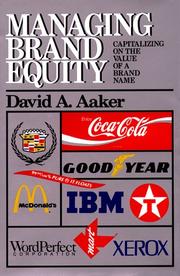 Cover of: Managing brand equity by David A. Aaker