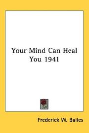 Cover of: Your Mind Can Heal You 1941