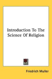 Cover of: Introduction to the science of religion
