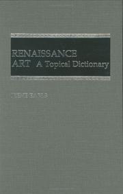 Cover of: Renaissance art: a topical dictionary