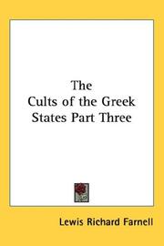 Cover of: The Cults of the Greek States Part Three