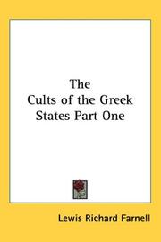 Cover of: The Cults of the Greek States Part One