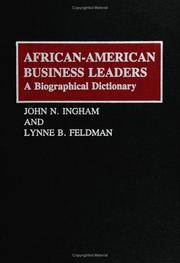 African-American business leaders by John N. Ingham, Lynne B. Feldman