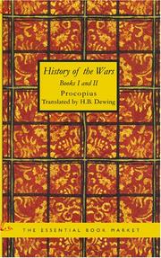 Cover of: History of the Wars, Books I and II: The Persian War