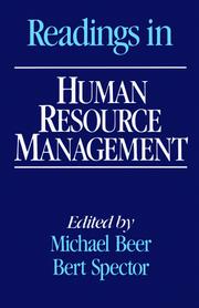 Cover of: Readings in human resource management