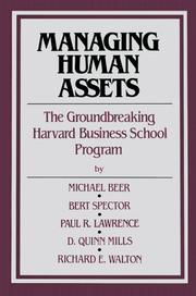 Cover of: Managing human assets by Michael Beer ... [et al.].