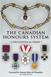 The Canadian honours system by Christopher McCreery