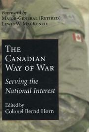 Cover of: The Canadian Way of War: Serving the National Interest