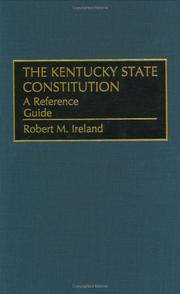 Cover of: The Kentucky state constitution: a reference guide