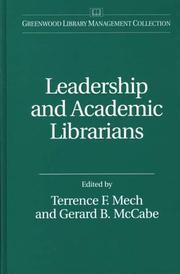 Cover of: Leadership and academic librarians
