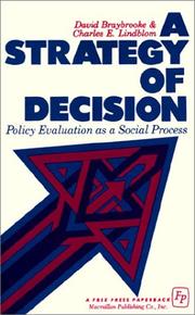 Cover of: A Strategy of Decision