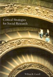 Cover of: Critical Strategies for Social Research