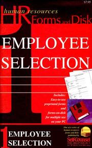 Cover of: Employee Selection Forms and Disk