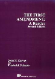 Cover of: The first amendment: a reader