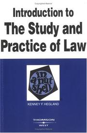 Cover of: Introduction to the study and practice of law in a nutshell