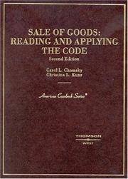 Cover of: Sale of goods: reading and applying the code