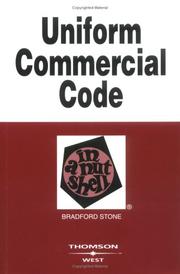 Cover of: Uniform commercial code in a nutshell by Bradford Stone