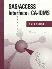 Cover of: SAS/ACCESS Interface to CA-IDMS: Reference, Version 6