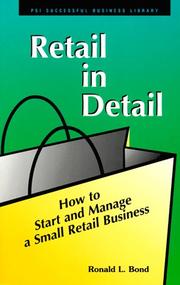 Retail in Detail by Ronald L. Bond