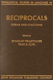 Cover of: Reciprocals: Forms and Functions (Typological Studies in Language)