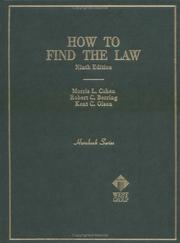 Cover of: How to find the law by Morris L. Cohen