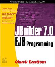 Cover of: JBuilder 7.0 EJB Programming