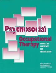 Cover of: Psychosocial occupational therapy: frames of reference for intervention