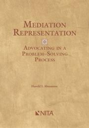 Cover of: Mediation representation by Harold I. Abramson