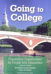 Cover of: Going to college: expanding opportunities for people with disabilities