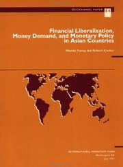 Cover of: Financial liberalization, money demand, and monetary policy in Asian countries