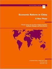 Cover of: Economic reform in China: a new phase