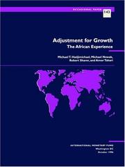Cover of: Adjustment for Growth: The African Experience (Occasional Paper (Intl Monetary Fund))