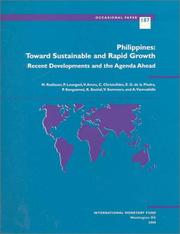 Cover of: Philippines: toward sustainable and rapid growth : recent developments and the agenda ahead