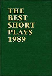 Cover of: The Best American Short Plays 1989