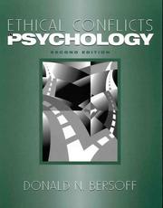 Ethical Conflicts in Psychology by Donald N. Bersoff