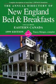 Cover of: The Annual Directory of New England Bed & Breakfasts, 1999