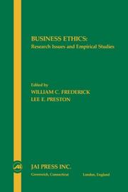 Business ethics : research issues and empirical studies