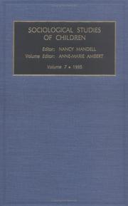 Cover of: Sociological Studies of Children: Vol 7 (Sociological Studies of Children)