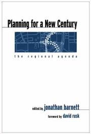 Cover of: Planning for a New Century: The Regional Agenda