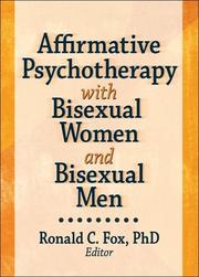 Cover of: Affirmative Psychotherapy With Bisexual Women And Bisexual Men