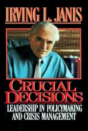 Cover of: Crucial decisions by Irving Lester Janis