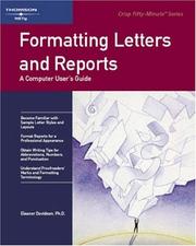 Cover of: Formatting letters and reports: a computer user's guide